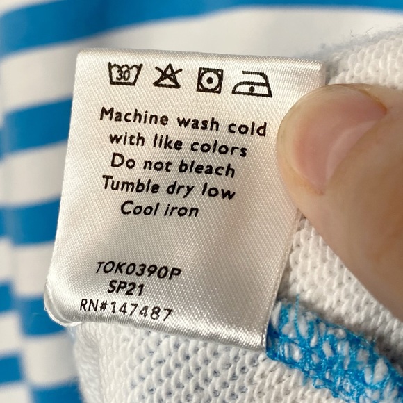 Draper James Kelsea Blue/White Anwing Stripe Sweatshirt - Picture 8 of 8